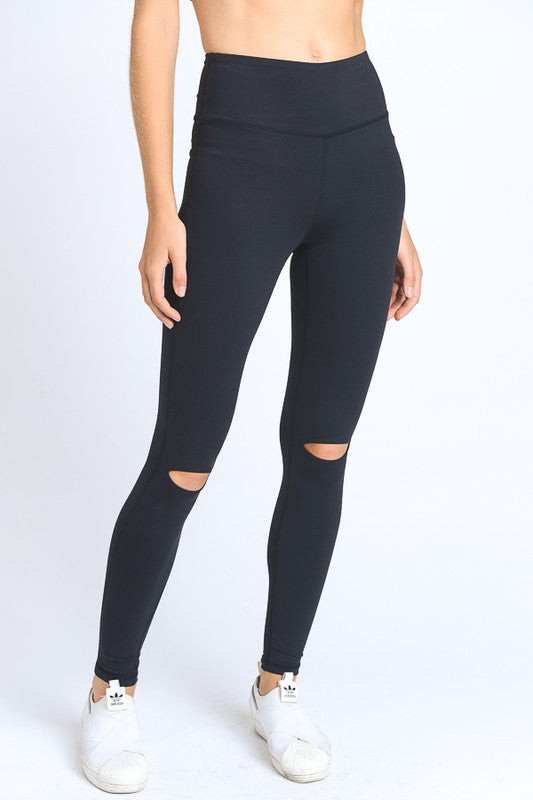 High Waisted Knee Cut Out – Leggings Live Grace N