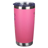 Pink Be Still Butterfly Stainless Steel Tumbler - Ps. 46:10