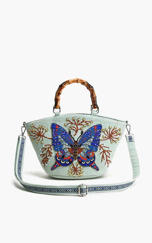 Periwinkle Blue Butterfly Mini Tote by America & Beyond