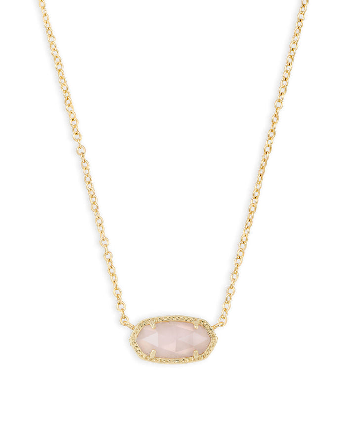 Elisa Necklace Gold Rose Quartz