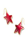 ADA STAR DROP EARRING GOLD CRANBERRY ILLUSION