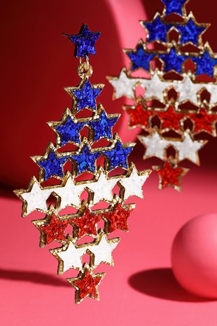 4th of July Diamond Shaped Earrings