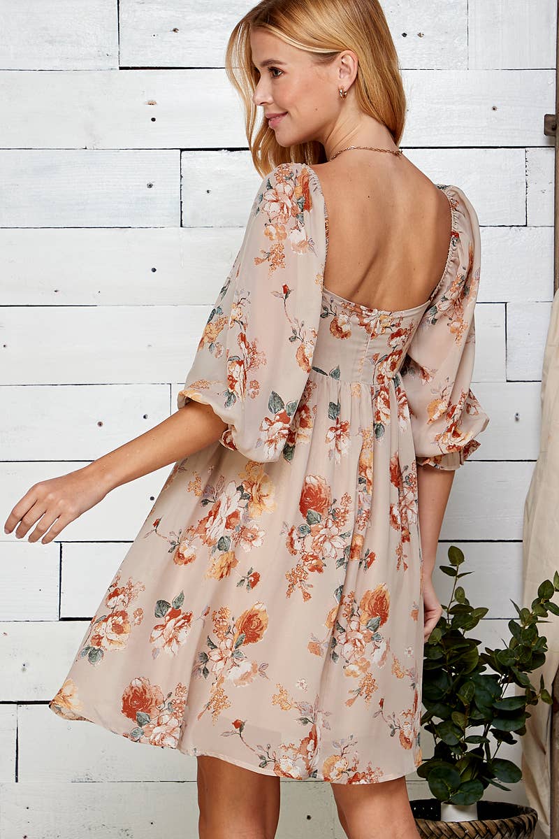 Babydoll Floral Dress