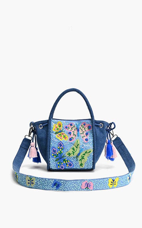 Azure Butterfly Ballet Handheld Bag by America & Beyond