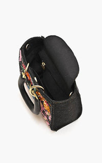 Midnight Floral Embellished Mini Evening Bag by America & Beyond