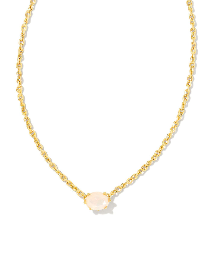 Cailin Pendant Necklace Gold Champagne Opal Crystal