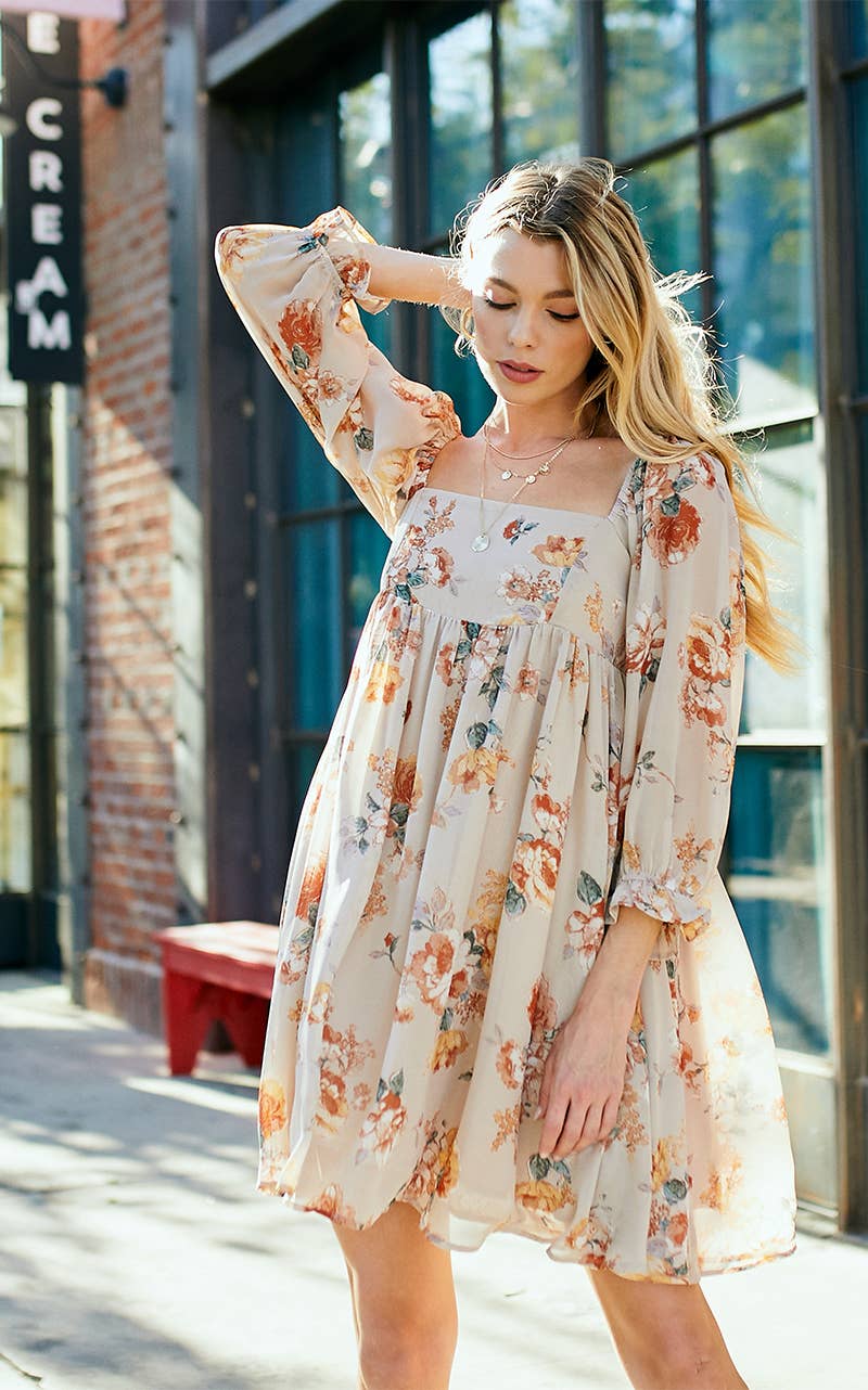 Babydoll Floral Dress