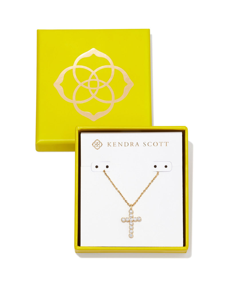 CROSS CRYSTAL PENDANT NECKLACE BOXED