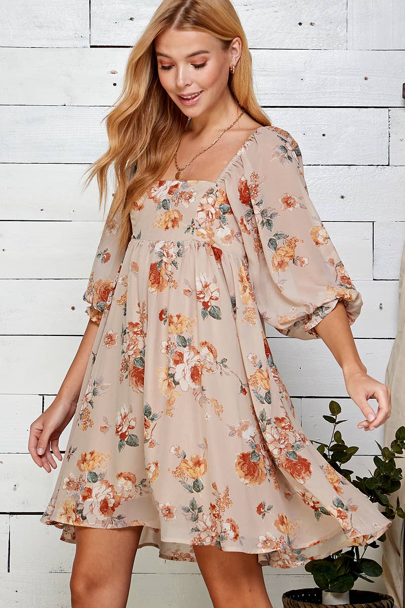 Babydoll Floral Dress