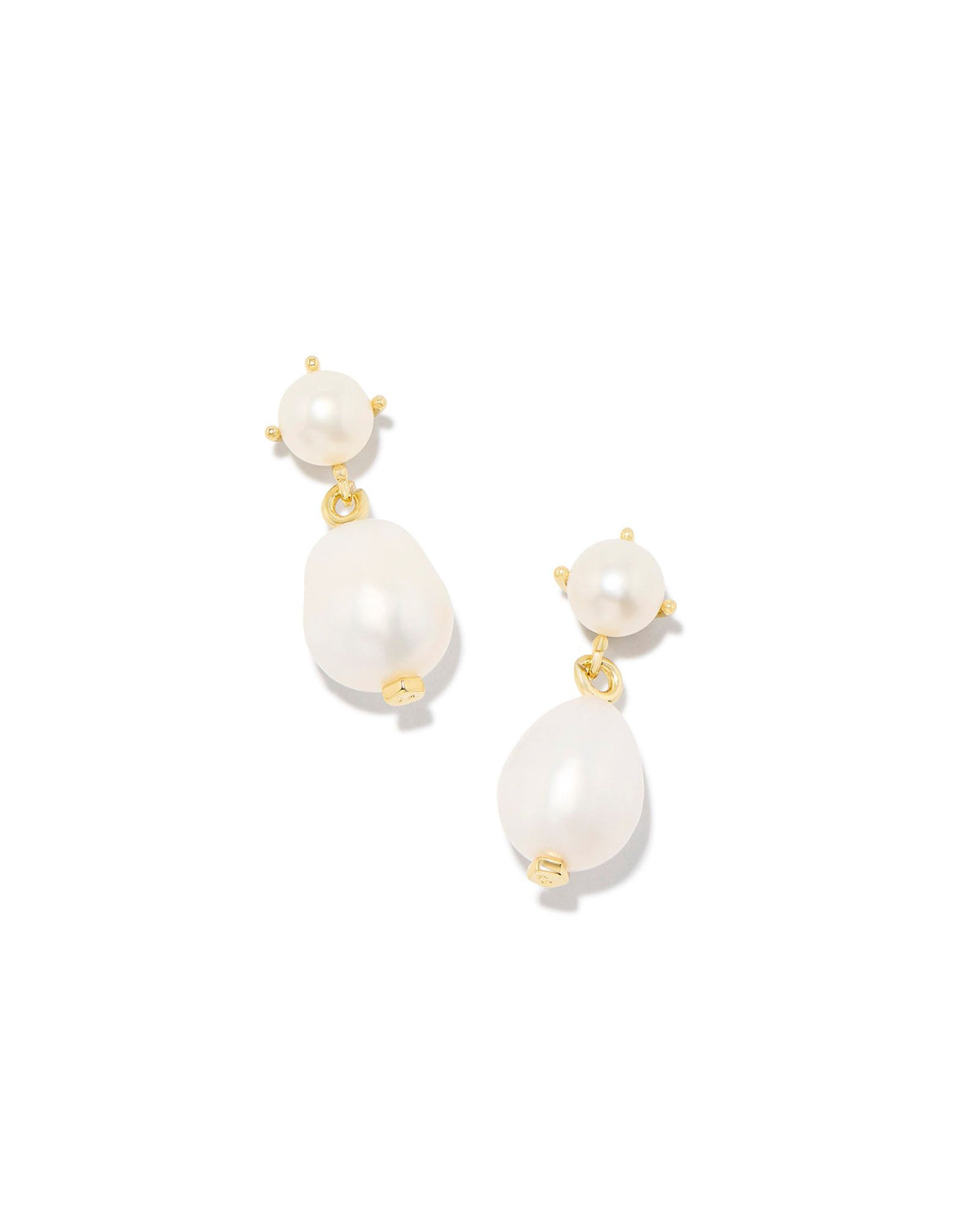 Eve Drop Earring Gold White Pearl