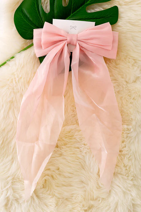 Coquette Hair Bow for Mom in Light Pink