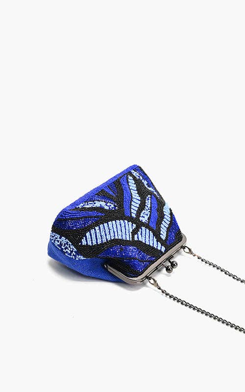 Sapphire Swirl Blue Frame Clutch by America & Beyond