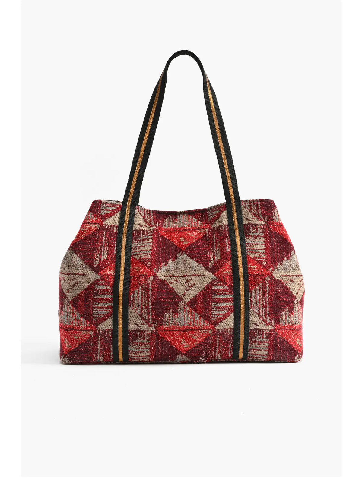 Red Dahlia Embellished Tote