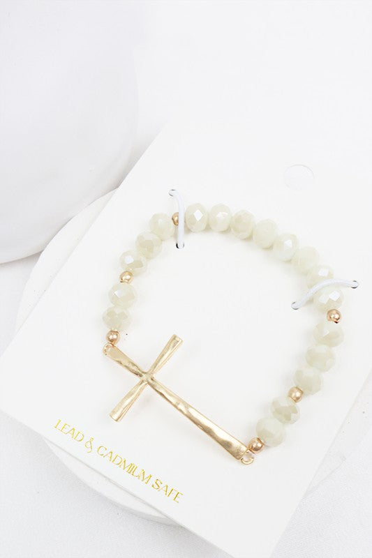 Cross Charm Beads Bracelet