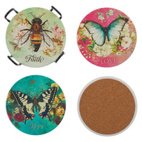 Secret Garden 4-piece Ceramic Coaster Set