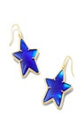 ADA STAR DROP EARRING GOLD CRANBERRY ILLUSION