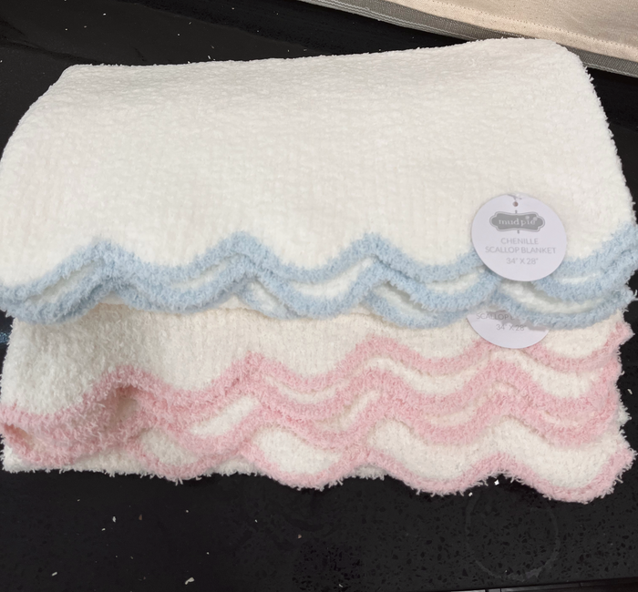 Scallop Chenille Baby Blanket