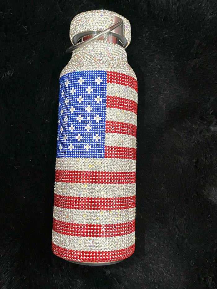 American flag water bottle