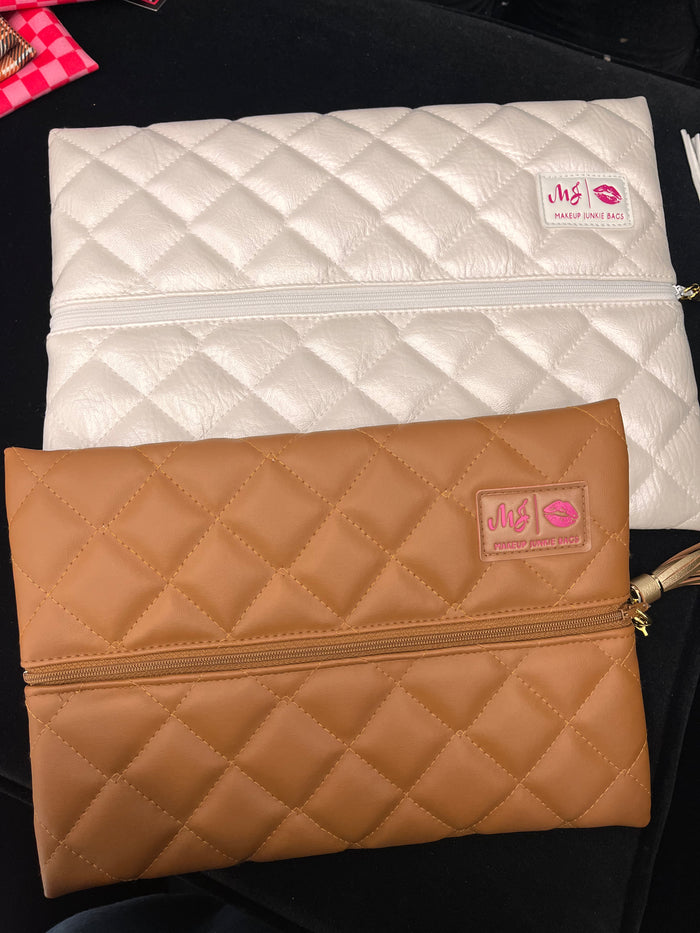 Quilted Luxe Makeup Junkie Bags