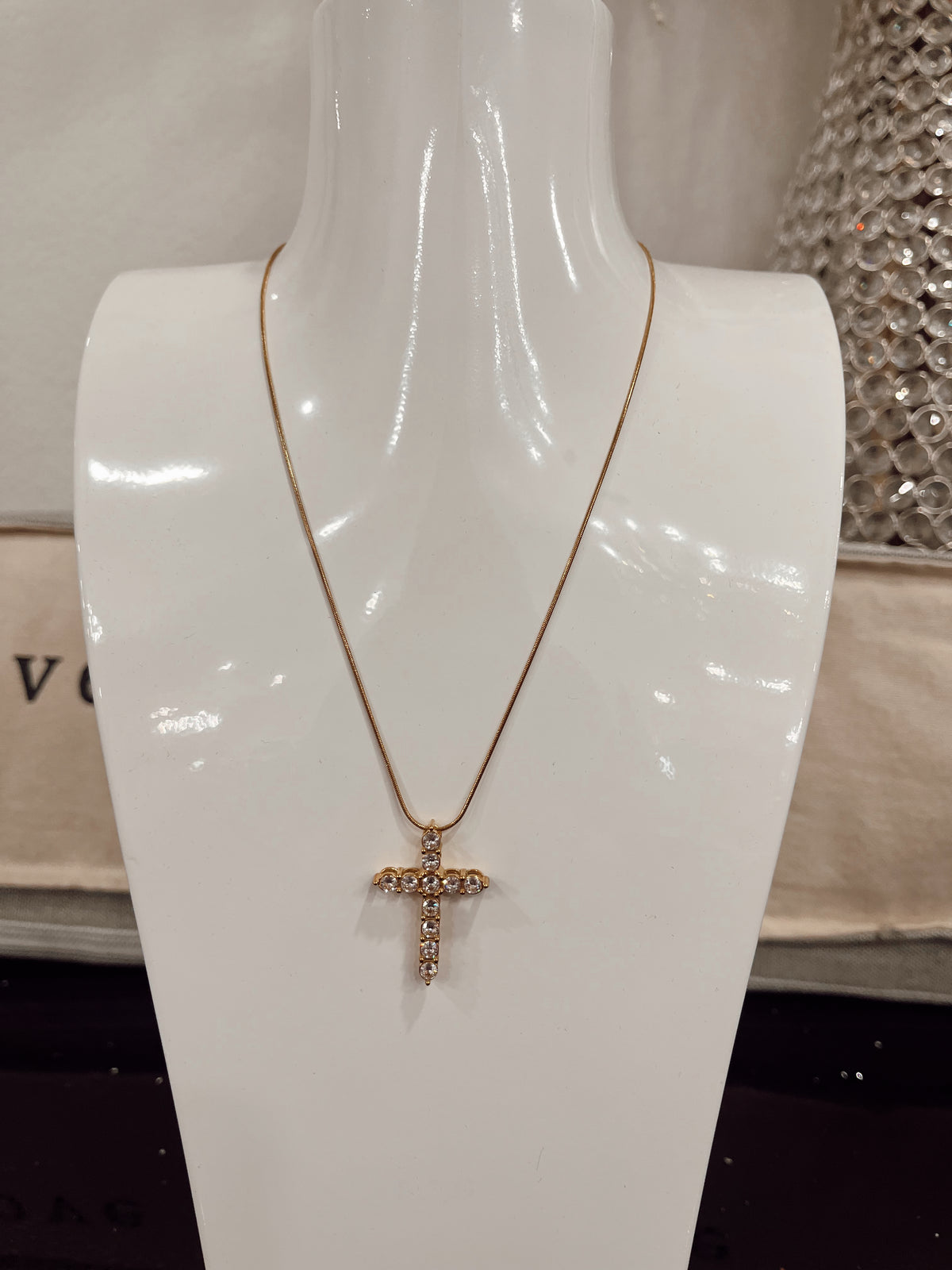 Xl Diamond Cross Necklace