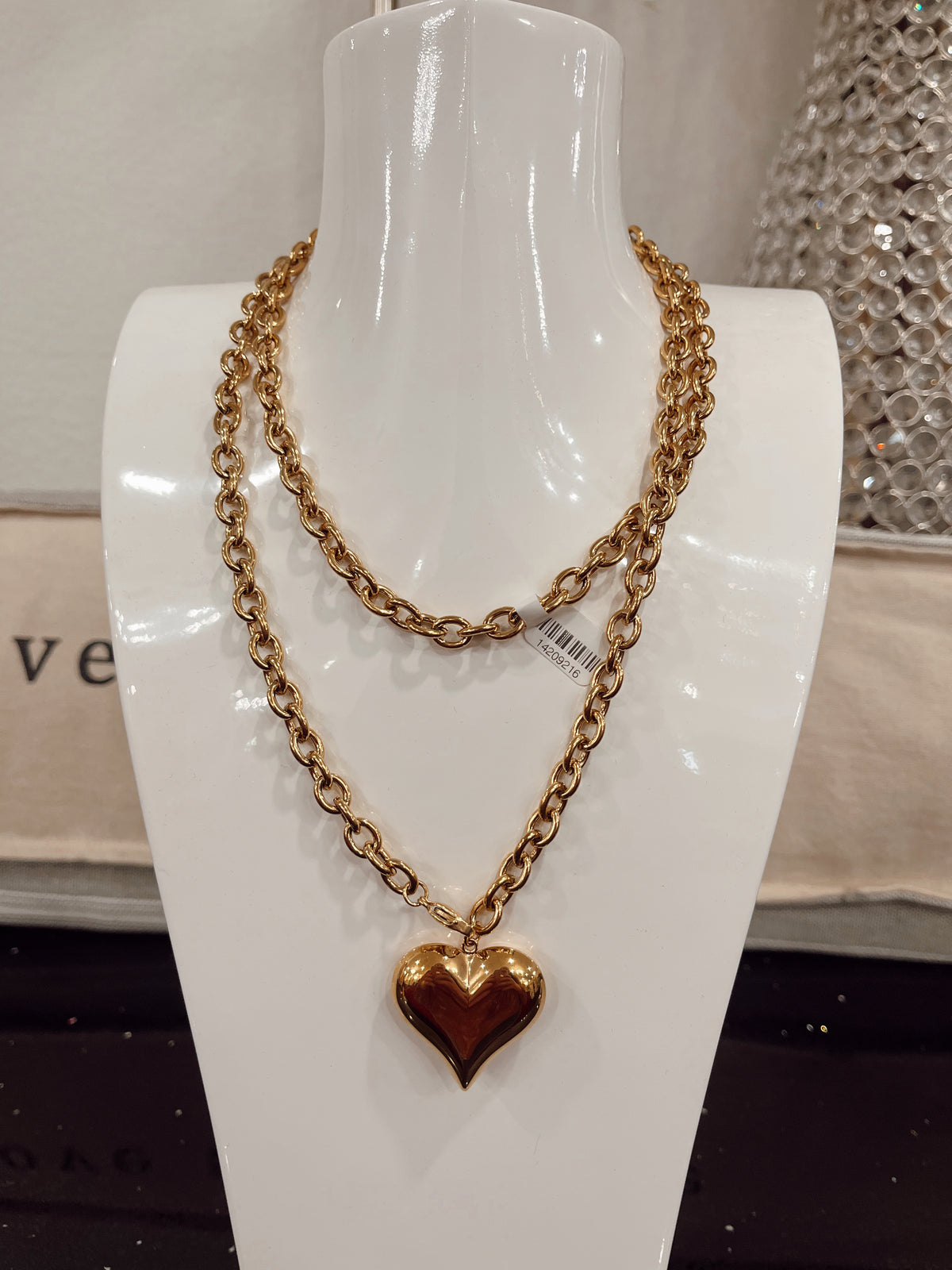 Xl Wrap Around Heart Necklace