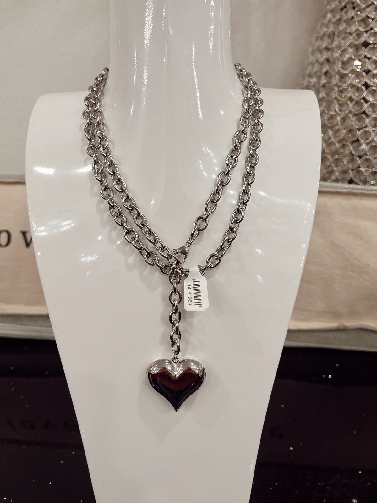 Xl Wrap Around Heart Necklace