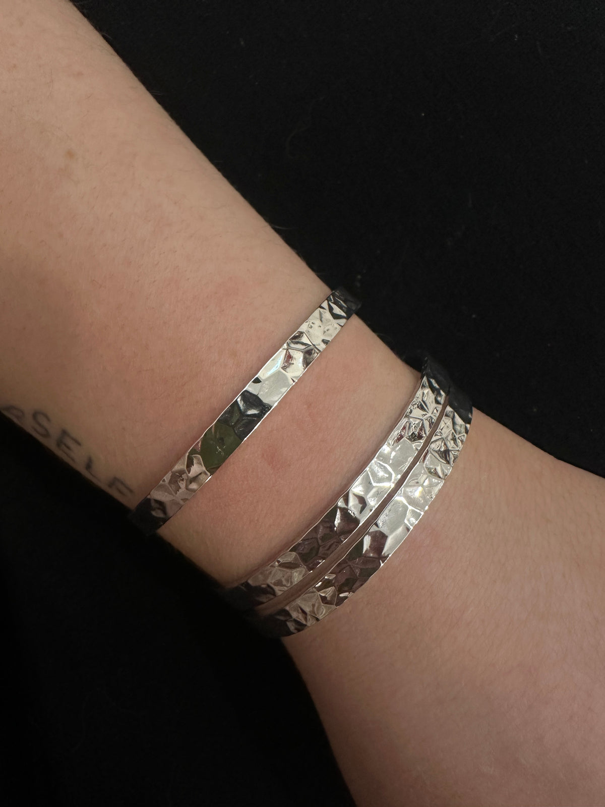 silver bangle bracelet