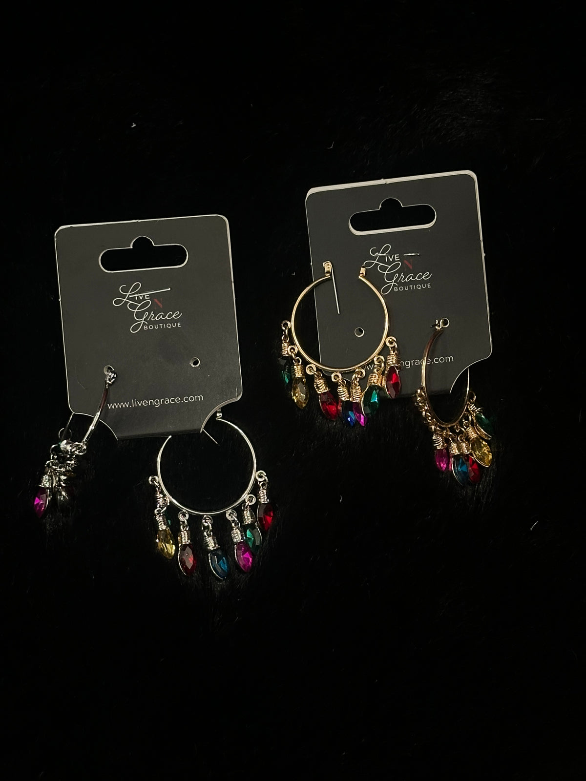 Christmas light earrings