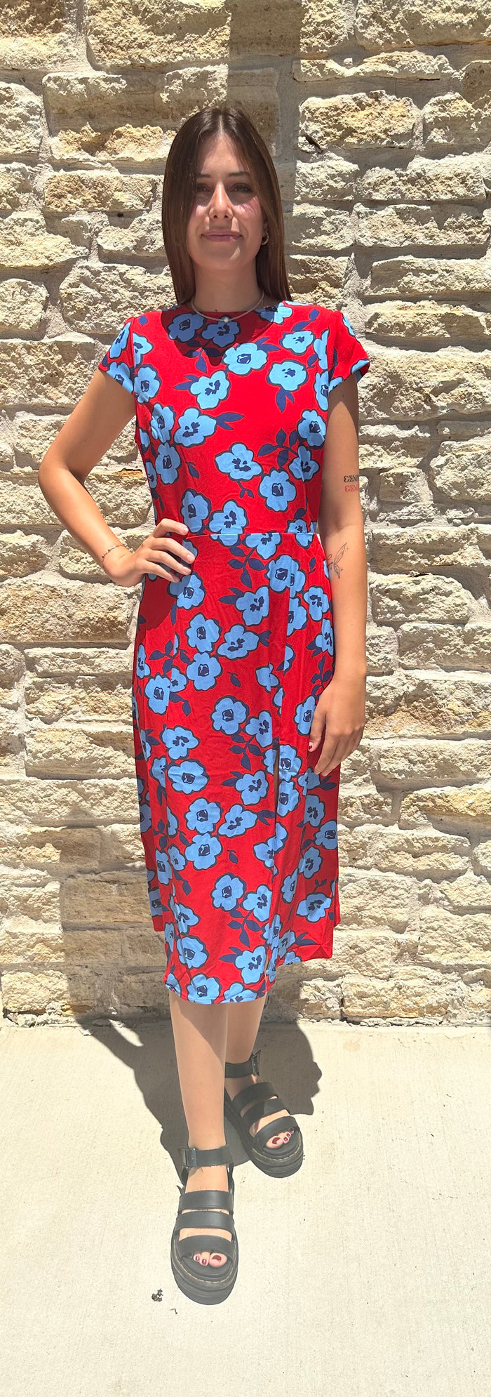 Mira Mar Floral Everbloom Cutout Midi Dress