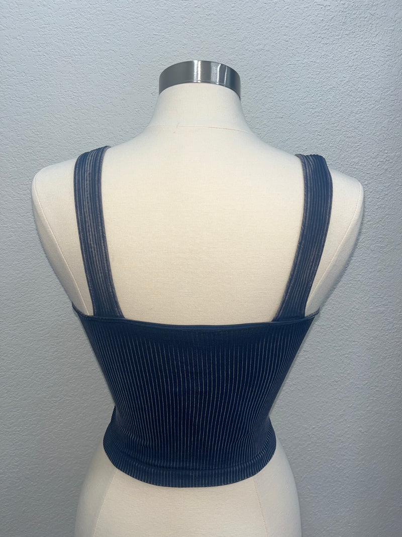 Vintage V Neck Crop Top