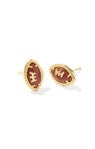 FOOTBALL STUD EAR GOLD ORANGE GOLDSTONE