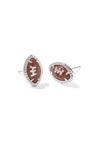 FOOTBALL STUD EAR RHOD ORANGE GOLDSTONE