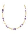 AINSLEY CNVRTBL CHN NCK GOLD PURPLE ENAMEL