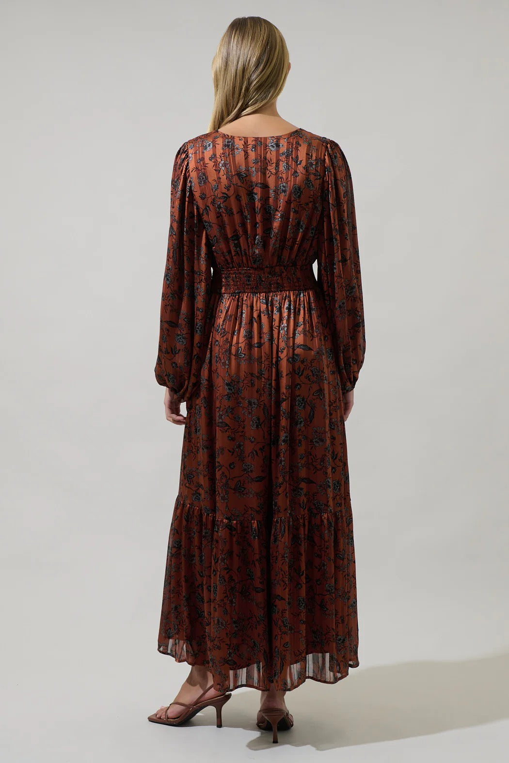 Leoben Floral Kent Long Sleeve Maxi Dress