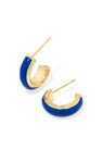 AINSLEY HUGGIE EAR GOLD BLUE ENAMEL