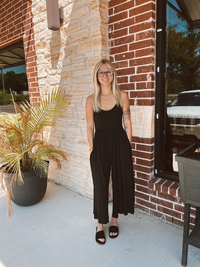 Flare Fit Wide-Leg Cami Jumpsuit