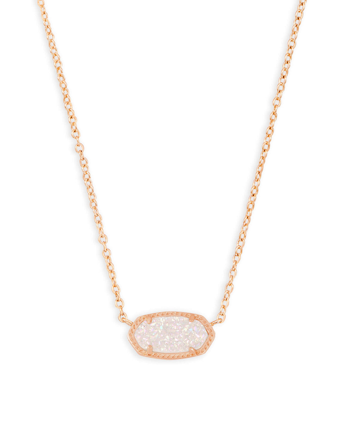 Elisa Necklace Rsg Iridescent Drusy