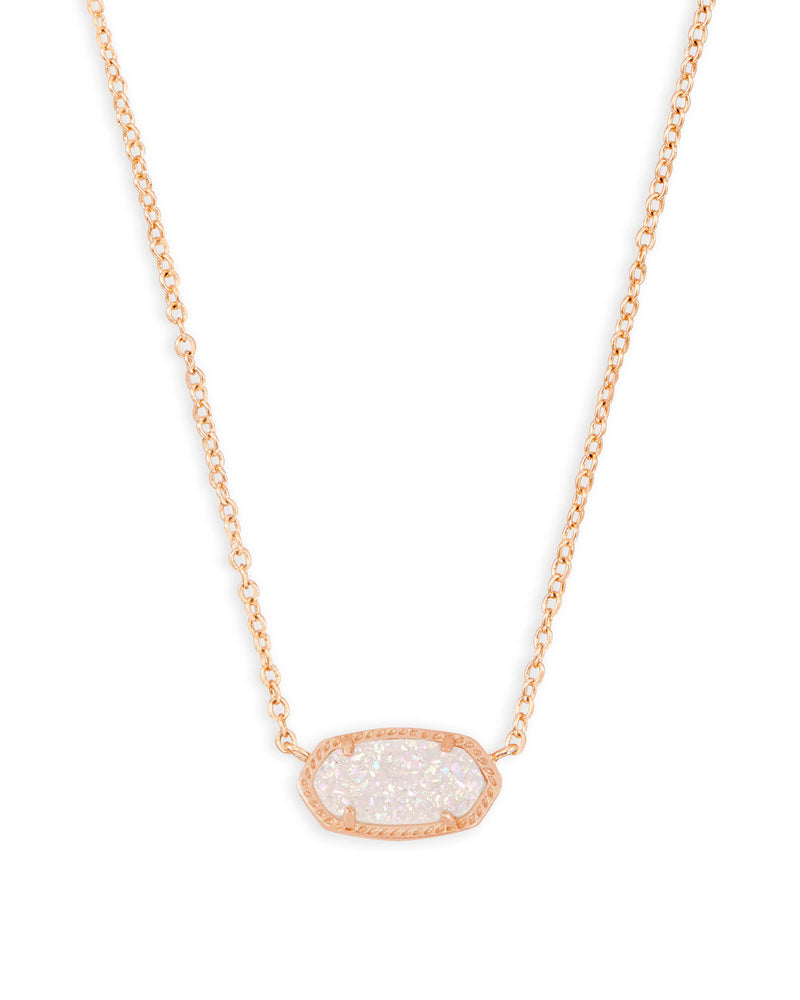 Elisa Necklace Rsg Iridescent Drusy