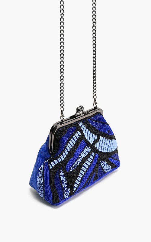 Sapphire Swirl Blue Frame Clutch by America & Beyond