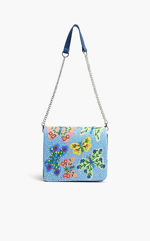 Azure Butterfly Ballet Shoulder Bag by America & Beyond