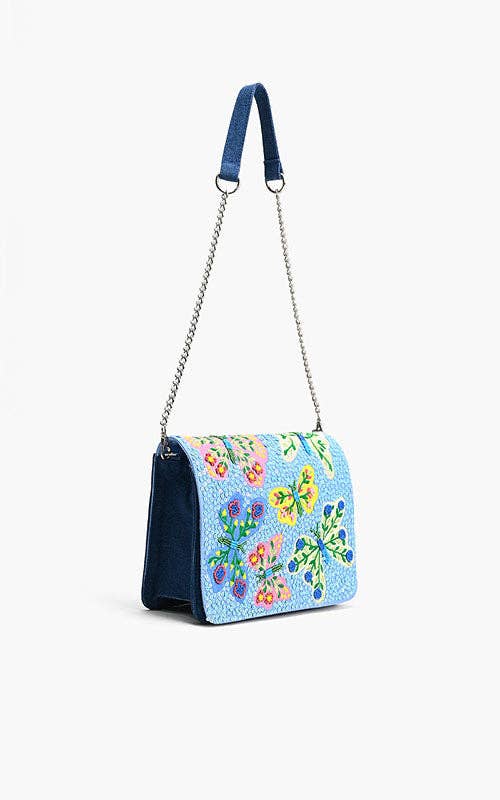 Azure Butterfly Ballet Shoulder Bag by America & Beyond