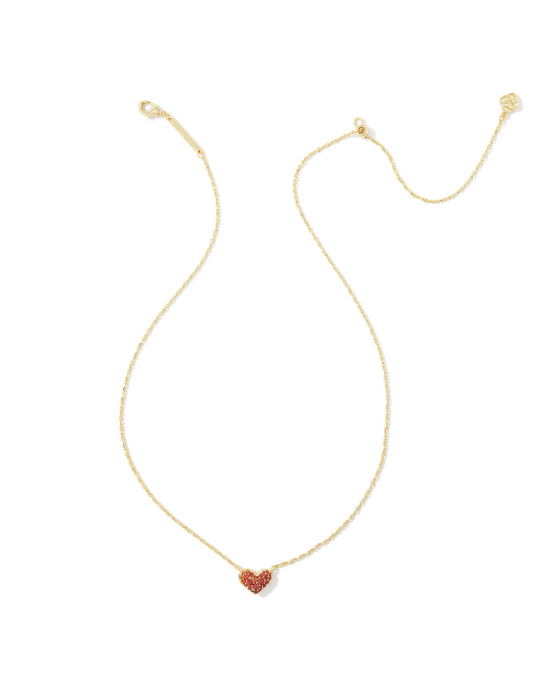 ARI PAVE CRYSTAL HEART NECKLACE