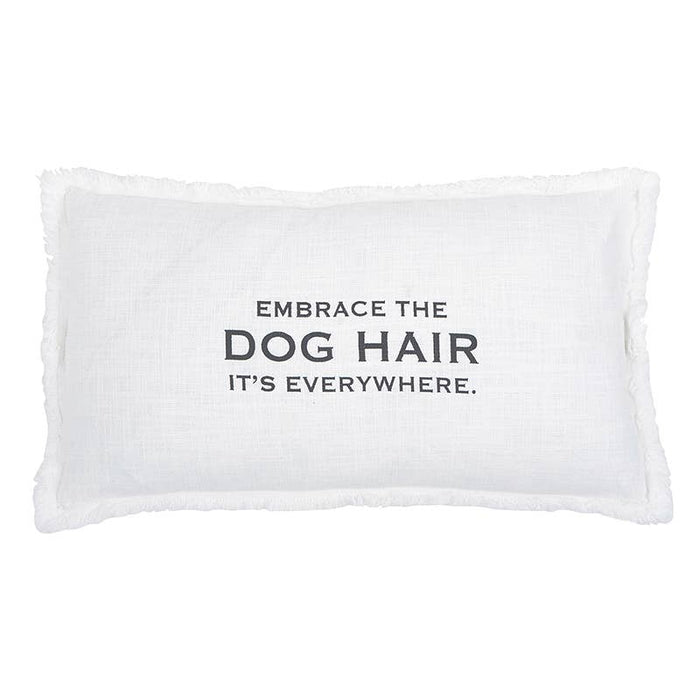 Face To Face Rectangle Sofa Pillow - Embrace The Dog Hair