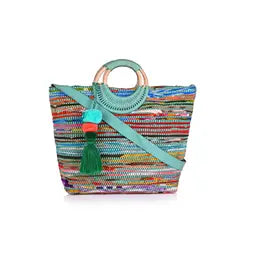 Ocean Upcycled Handwoven Tote