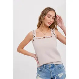 Embroidery Knit Top
