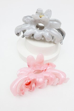 Shimmering Marbled Floral Hair Claw