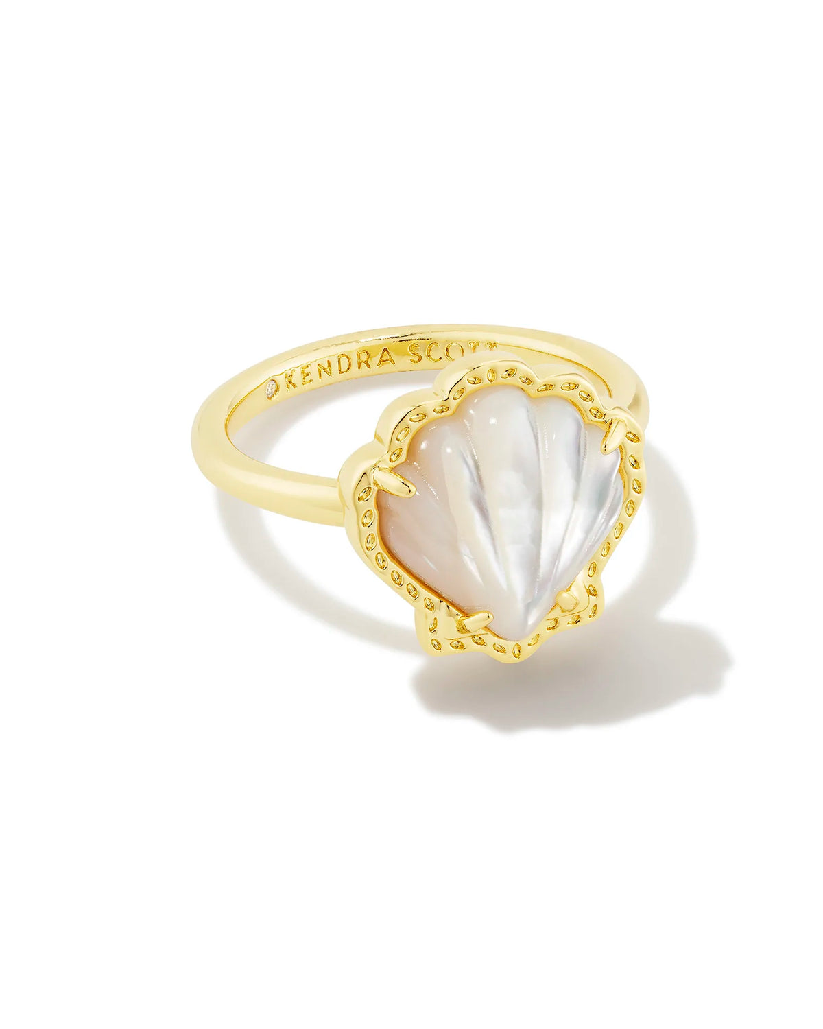Brynne Gold Shell Band Ring