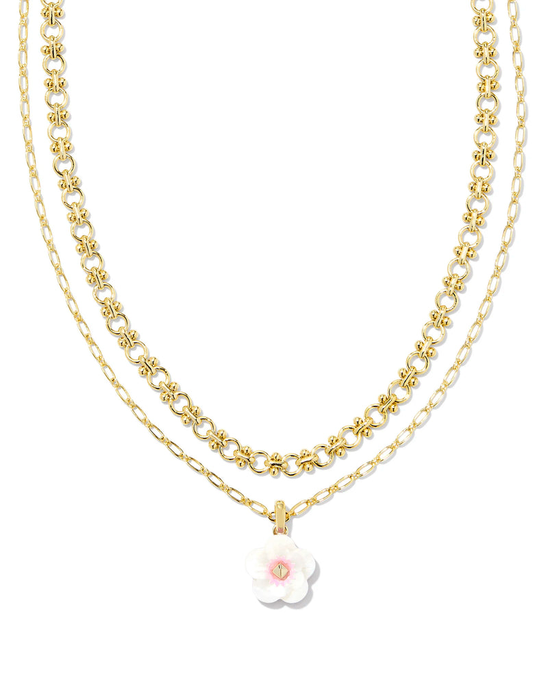 Deliah Gold Multi Strand Necklace