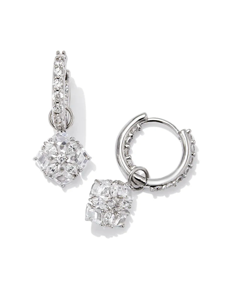 Dira Convertible Crystal Huggie Earrings