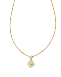 Dira Gold Crystal Short Pendant Necklace